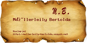 Müllerleily Bertolda névjegykártya